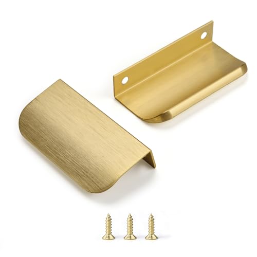sunlithor Gold Schrankgriffe FüR KüChengriffe MöBelgriffe KüChenschräNke Schubladengriffe Vintage Packung mit 5 Stück 64mm BA 80mm Länge von sunlithor