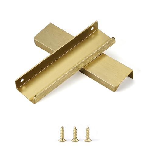 sunlithor Gold Schrankgriffe FüR KüChengriffe MöBelgriffe KüChenschräNke Schubladengriffe Vintage Packung mit 6 Stück 128mm BA 150mm Länge von sunlithor