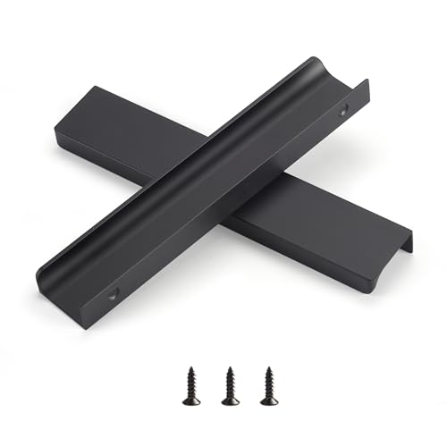 sunlithor Schwarz Schrankgriffe FüR KüChengriffe MöBelgriffe KüChenschräNke Schubladengriffe Vintage Packung mit 6 Stück 160mm BA 200mm Länge von sunlithor