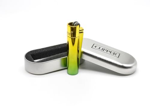 Clipper Metall Feuerzeuge Inklusive Alu Geschenkbox: (Green Gradient) von sunmando
