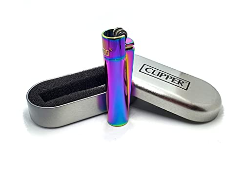 Clipper Metall Feuerzeuge Inklusive Alu Geschenkbox: (Rainbow ICY) von sunmando