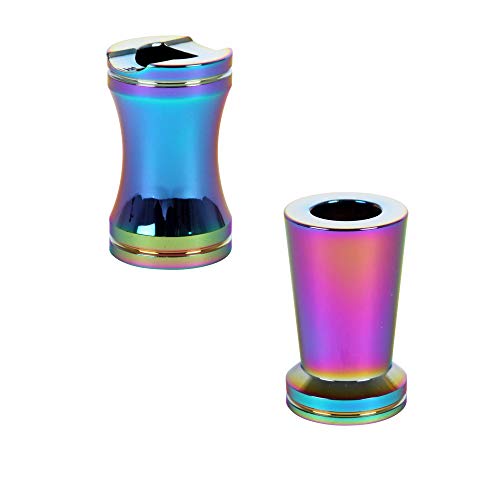 2 Stück Gluttöter, hochwertige Metall-Glutkiller in der Farbe Rainbow/Bicolor (Icy). Edle Optik in Premium-Qualität. von sunmondo