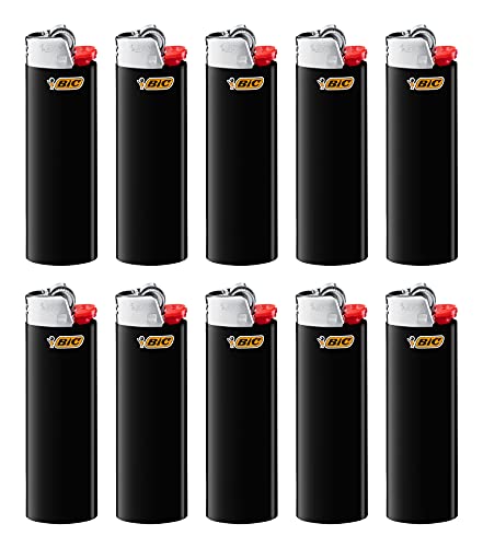BIC Maxi Reibrad Feuerzeuge Schwarz 10 Stück (BIC Maxi J26) von sunmondo