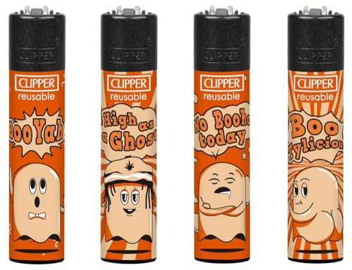 Clipper Feuerzeug 4er Set: (Boo Yah) von sunmondo