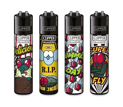 Clipper Feuerzeug 4er Set: (Insect World #2) von sunmondo