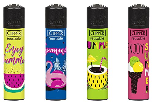 Clipper Feuerzeug 4er Set: (Micro Enjoy Summer) von sunmondo
