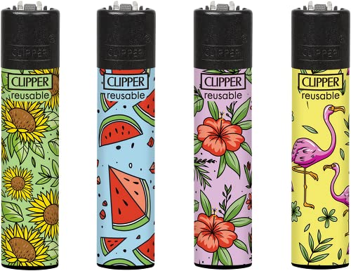 Clipper Feuerzeug 4er Set: (Paradise Patter) von sunmondo