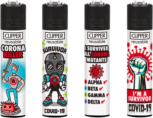 Clipper Feuerzeug 4er Set: (Slogan #42) von sunmondo