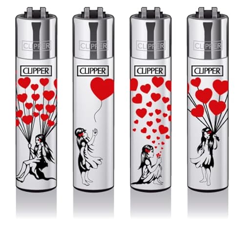 Clipper Feuerzeug 4er Set: (Street Art #4) von sunmondo