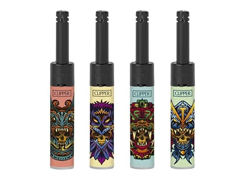 Clipper Mini Tube Stabfeuerzeug (Hispanics Skulls) von sunmondo