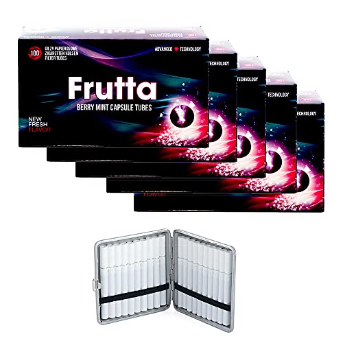 Frutta Click Hülsen mit Geschmack - Beeren Minze (Berry Mint) - 500 Hülsen inkl. gratis Etui von sunmondo