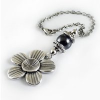 Auto Rückspiegel Charme Hängen Mit Spiral Eblume Charme, Aufhänger Ornament Dangler, Wählen Sie Stein Und Länge von sunnybeadsbythesea