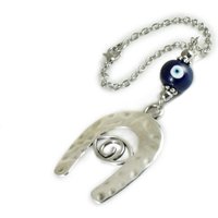 Evil Eye Car Charm, Hufeisen Rückspiegel Hängend von sunnybeadsbythesea