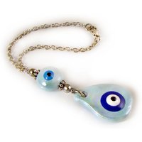 Keramik Evil Eye Hängen, Rückspiegel Charm, Aufhänger Dangler, Ornament, Accessores, Geschenk von sunnybeadsbythesea