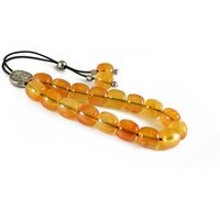 Komboloi, Sorgenperlen, Orange Trommelperlen, Metallschildperle von sunnybeadsbythesea