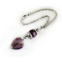 Amethyst Herz Auto Spiegel Charme, Silber-Ton-Auto-Aufhänger Amethyst Herz Auto Spiegel Charme, Silber-Ton-Auto-Aufhänger von sunnybeadsbythesea