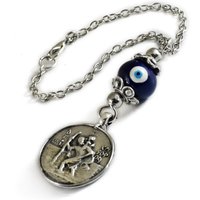 st. Christopherus Auto Spiegel Charme Hängend, Böses Auge Rückspiegel Aufhänger, Dekoration, Fahrer Reisende Geschenk st. Christopherus Auto Spiegel Charme Hängend, Böses Auge Rückspiegel Aufhänger, Dekoration, Fahrer Reisende Geschenk von sunnybeadsbythesea
