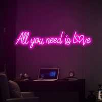 Alles, Was Sie Brauchen, Ist Liebe Neon Schild, Benutzerdefinierte Schilder Für Zu Hause Hochzeit Schild von sunnyneon