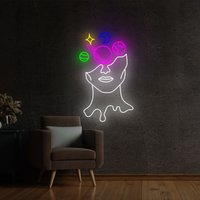 Galaxy Brain Neon Schild Flex Personalisiertes Geschenk Hochzeit Dekor Home Room Wanddekoration von sunnyneon