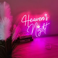 Heaven's Night Leuchtreklame | Benutzerdefinierte Hochzeit Led Schlafzimmer, Spielzimmer Wanddekoration von sunnyneon