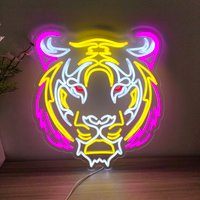 Tiger Neon Schild | Custom Led Neonlichter Flex Personalisiertes Wanddekoration Home Room von sunnyneon