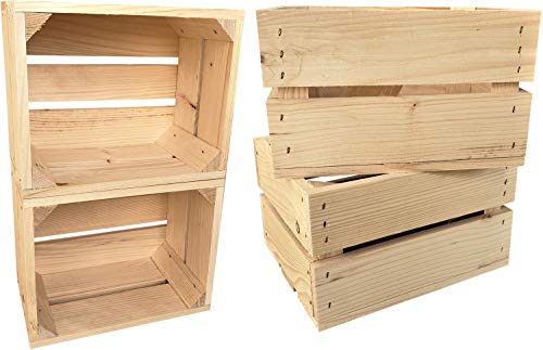 sunnypillow 4er Set Natur Holzkisten 25 x 20 x 15 cm Massive Weinkisten in vielen Farben zur Auswahl Holz Kisten Obstkisten Apfelkisten, Holzregal sunnypillow 4er Set Natur Holzkisten 25 x 20 x 15 cm Massive Weinkisten in vielen Farben zur Auswahl Holz Kisten Obstkisten Apfelkisten, Holzregal von sunnypillow