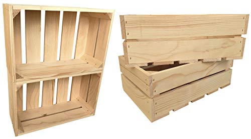 sunnypillow 4er Set Natur Holzkisten 25 x 40 x 30 cm Massive Weinkisten in vielen Farben zur Auswahl Holz Kisten Obstkisten Apfelkisten, Holzregal sunnypillow 4er Set Natur Holzkisten 25 x 40 x 30 cm Massive Weinkisten in vielen Farben zur Auswahl Holz Kisten Obstkisten Apfelkisten, Holzregal von sunnypillow