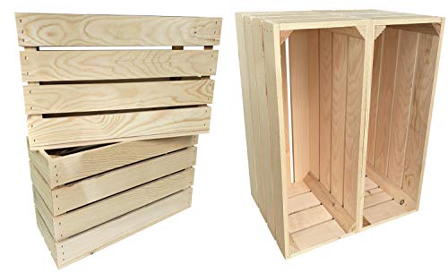sunnypillow 4er Set Natur Holzkisten 50 x 20 x 15 cm Massive Weinkisten in vielen Farben zur Auswahl Holz Kisten Obstkisten Apfelkisten, Holzregal sunnypillow 4er Set Natur Holzkisten 50 x 20 x 15 cm Massive Weinkisten in vielen Farben zur Auswahl Holz Kisten Obstkisten Apfelkisten, Holzregal von sunnypillow