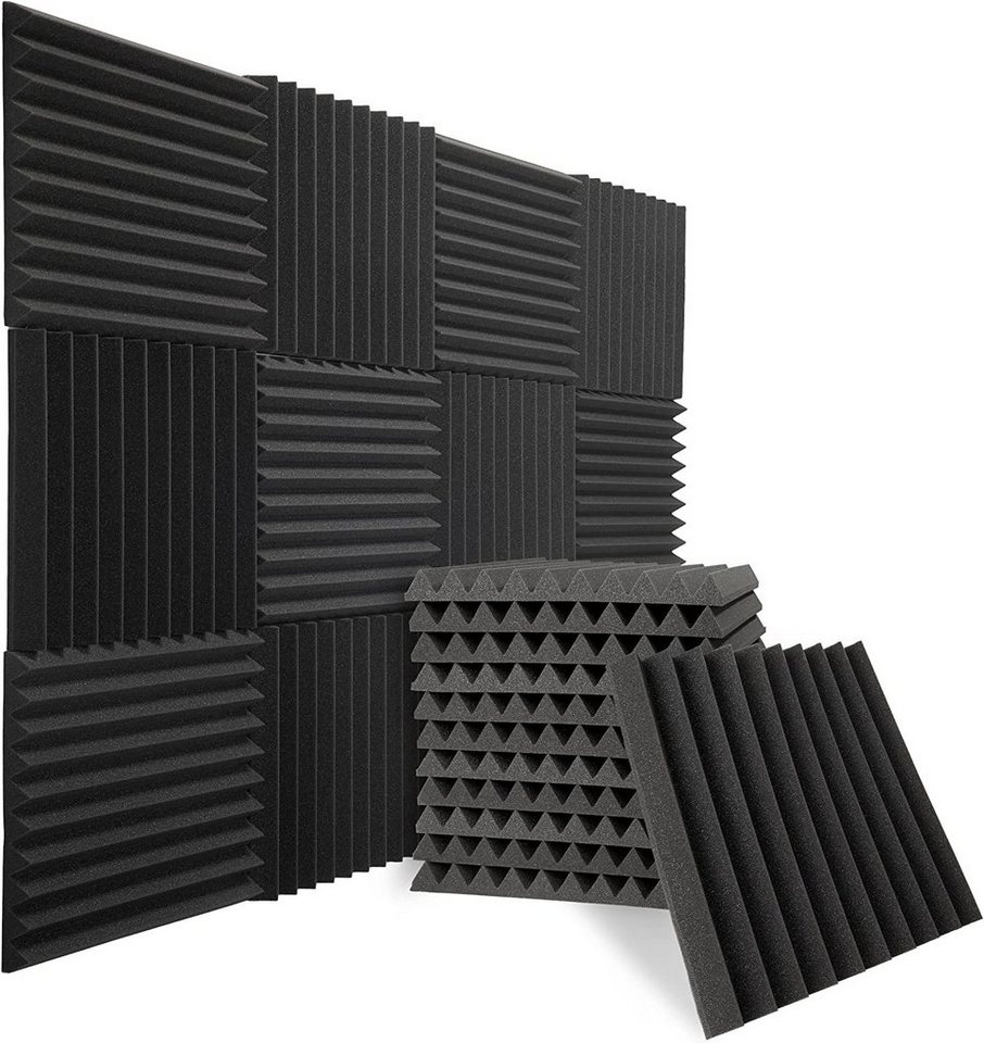 sunnypillow Akustikplatte Akustikschaumstoff Schalldämmmatten zur effektiven Akustik, 1 Stück, 50x50x5cm von sunnypillow