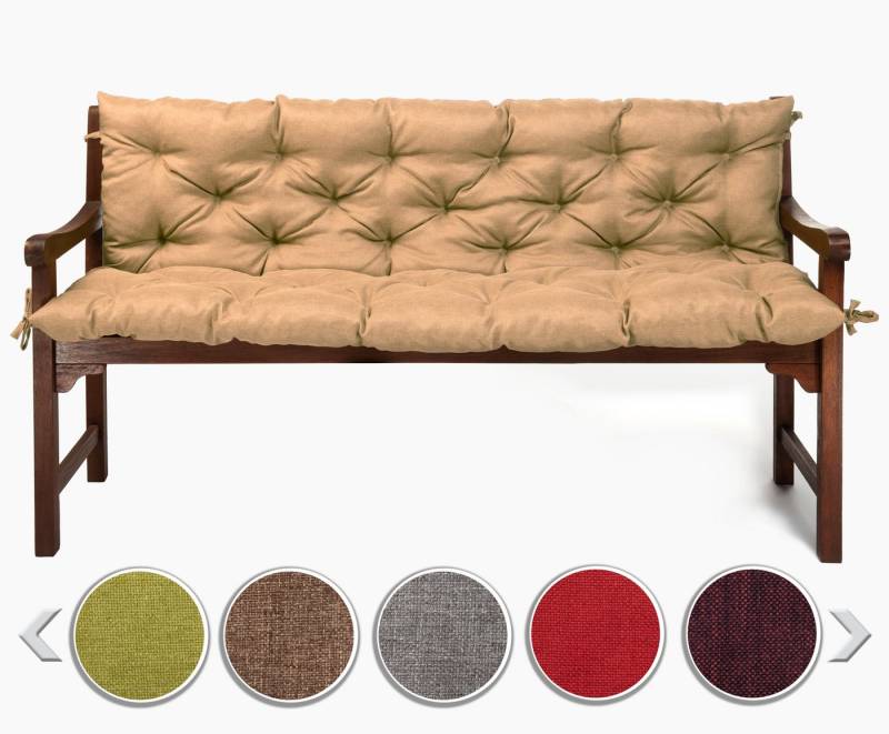 sunnypillow Bankauflage Bankauflage Stuhlkissen viele Farben und Größen zur Auswahl, 160 cm x 40 cm x 40 cm sandfarben von sunnypillow