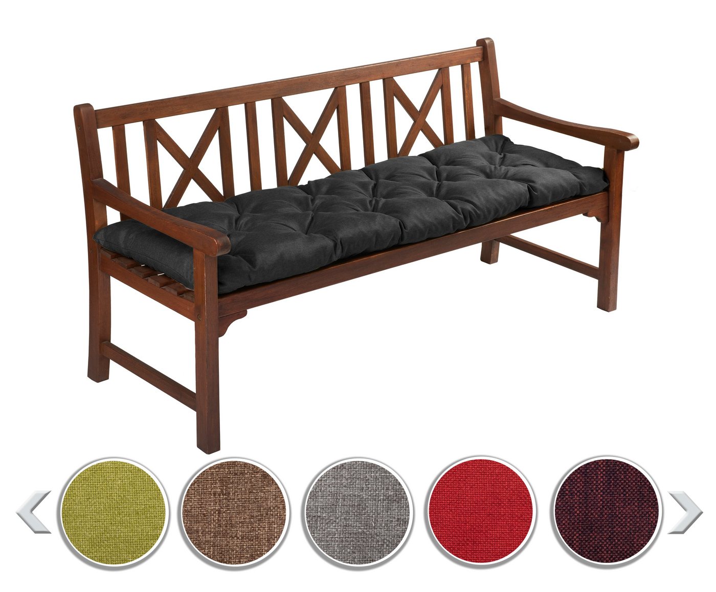 sunnypillow Bankauflage Bankauflage Stuhlkissen viele Farben und Größen zur Auswahl, 190 x 40 cm schwarz sunnypillow Bankauflage Bankauflage Stuhlkissen viele Farben und Größen zur Auswahl, 190 x 40 cm schwarz von sunnypillow