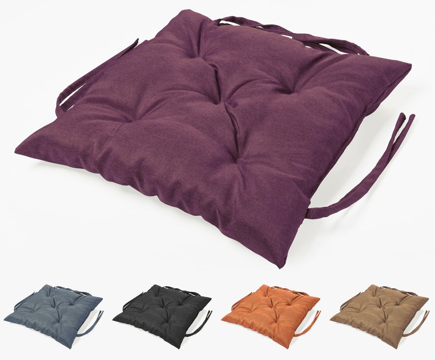 sunnypillow Bankauflage Bankauflage Stuhlkissen viele Farben und Größen zur Auswahl, 50 x 50 cm violett sunnypillow Bankauflage Bankauflage Stuhlkissen viele Farben und Größen zur Auswahl, 50 x 50 cm violett von sunnypillow