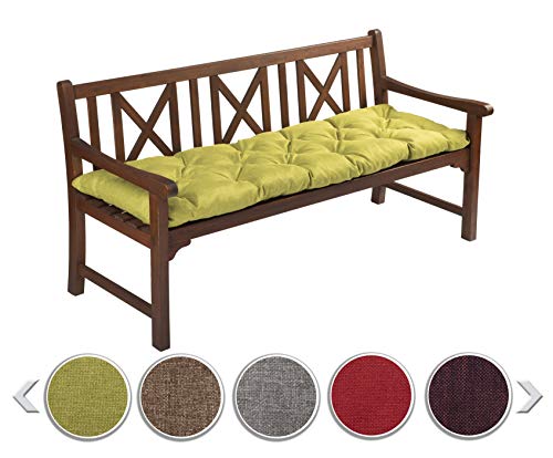 sunnypillow Bankauflage Outdoor - Bankkissen für Bank 160 x 40 cm - Sitzkissen für Hollywoodschaukel - Polsterauflage, Auflage für Gartenbank - Gartenkissen, Stuhlkissen für Gartenmöbel Grün sunnypillow Bankauflage Outdoor - Bankkissen für Bank 160 x 40 cm - Sitzkissen für Hollywoodschaukel - Polsterauflage, Auflage für Gartenbank - Gartenkissen, Stuhlkissen für Gartenmöbel Grün von sunnypillow