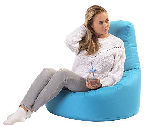 sunnypillow Gaming Sitzsack XXL mit Styropor Füllung Outdoor & Indoor für Kinder & Erwachsene Sitzsäcke Sitzkissen Bodenkissen viele Farben zur Auswahl Blau von sunnypillow