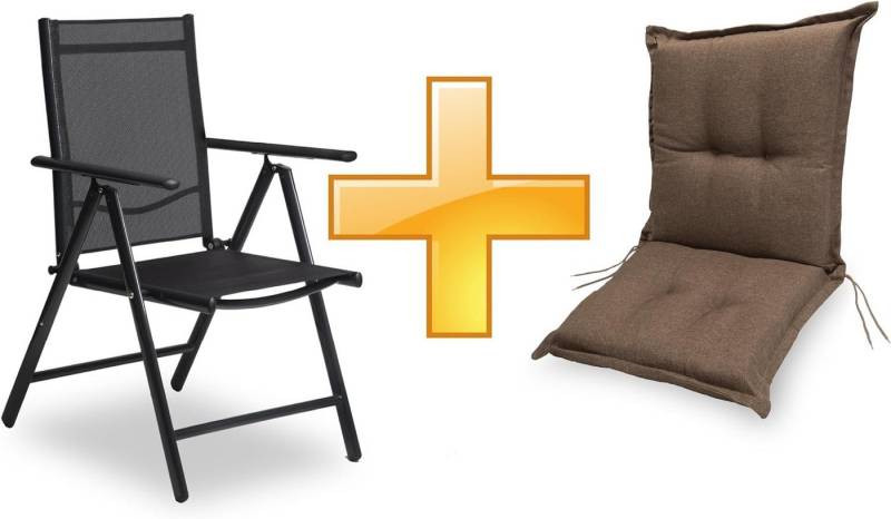 sunnypillow Gartenstuhl Set Gartenstuhl und Gartenstuhlauflage Niedriglehner Indoor / Outdoor, 100 x 50 x 9 cm Auflage wasserdicht UV-lichtecht sunnypillow Gartenstuhl Set Gartenstuhl und Gartenstuhlauflage Niedriglehner Indoor / Outdoor, 100 x 50 x 9 cm Auflage wasserdicht UV-lichtecht von sunnypillow