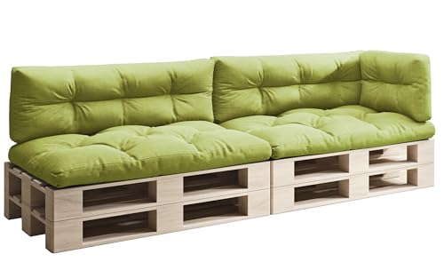 sunnypillow Palettenkissen 5er Set für Europaletten Indoor und Outdoor Palettenpolster Palettensofa Kissen mit schöner Steppung Auflage 120 x 80 viele Farben zur Auswahl Grün sunnypillow Palettenkissen 5er Set für Europaletten Indoor und Outdoor Palettenpolster Palettensofa Kissen mit schöner Steppung Auflage 120 x 80 viele Farben zur Auswahl Grün von sunnypillow