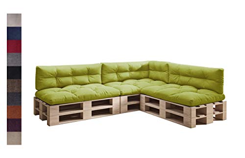 sunnypillow Palettenkissen 7er Set für Europaletten Indoor und Outdoor Palettenpolster Palettensofa Kissen mit schöner Steppung Auflage 120 x 80 viele Farben zur Auswahl Grün sunnypillow Palettenkissen 7er Set für Europaletten Indoor und Outdoor Palettenpolster Palettensofa Kissen mit schöner Steppung Auflage 120 x 80 viele Farben zur Auswahl Grün von sunnypillow