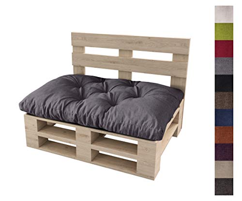 sunnypillow Palettenkissen Auflage Set für Europaletten Indoor und Outdoor Palettenpolster Palettensofa Kissen mit schöner Steppung viele Farben und Größen zur Auswahl Sitzkissen 120 x 60, Anthrazit sunnypillow Palettenkissen Auflage Set für Europaletten Indoor und Outdoor Palettenpolster Palettensofa Kissen mit schöner Steppung viele Farben und Größen zur Auswahl Sitzkissen 120 x 60, Anthrazit von sunnypillow