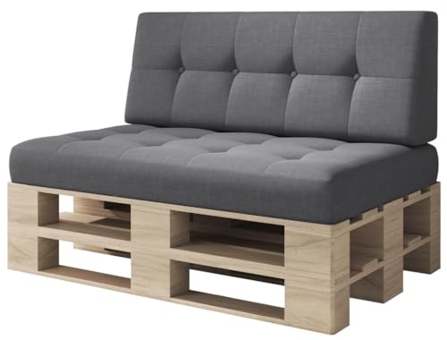 sunnypillow Palettenkissen Kaltschaum Palettenauflage Palettenpolster 120 x 80 Palettensofa Sitzkissen Rückenlehne gesteppt 2er Set Grey sunnypillow Palettenkissen Kaltschaum Palettenauflage Palettenpolster 120 x 80 Palettensofa Sitzkissen Rückenlehne gesteppt 2er Set Grey von sunnypillow