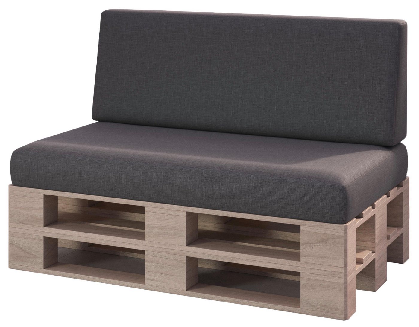 sunnypillow Palettenkissen Milano - 2er Set Palettenauflage mit abnehmbarem Bezug Kaltschaum, 2er Set Sitz- und Rückenkissen sunnypillow Palettenkissen Milano - 2er Set Palettenauflage mit abnehmbarem Bezug Kaltschaum, 2er Set Sitz- und Rückenkissen von sunnypillow