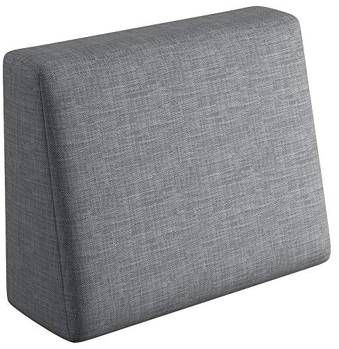 sunnypillow Palettenkissen mit abnehmbarem Bezug Kaltschaum Palettenauflage Palettenpolster Palettensofa Sitzkissen Rückenlehne Indoor Outdoor Seitenkissen 60x40x20/10cm Grau von sunnypillow