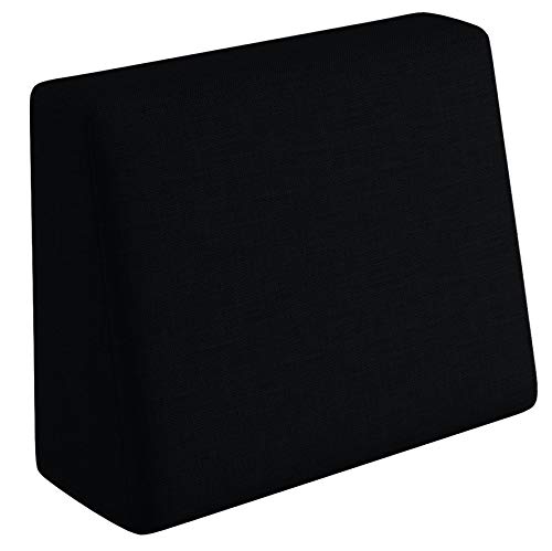 sunnypillow Palettenkissen mit abnehmbarem Bezug Kaltschaum Palettenauflage Palettenpolster Palettensofa Sitzkissen Rückenlehne Indoor Outdoor Seitenkissen 60x40x20/10cm Schwarz von sunnypillow