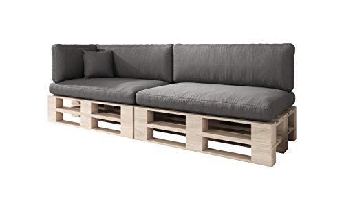 sunnypillow Palettenkissen mit abnehmbarem Bezug Palettenauflage Palettenpolster Palettensofa Sitzkissen Rückenlehne Indoor/Outdoor 6er Set 120 x 80 Anthrazit sunnypillow Palettenkissen mit abnehmbarem Bezug Palettenauflage Palettenpolster Palettensofa Sitzkissen Rückenlehne Indoor/Outdoor 6er Set 120 x 80 Anthrazit von sunnypillow