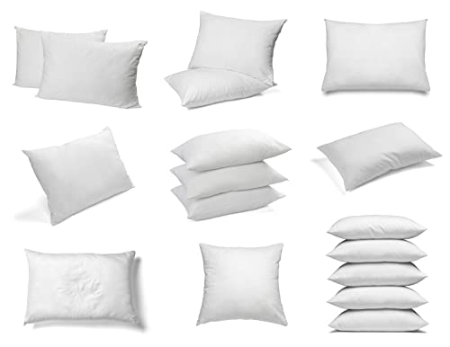 sunnypillow Premium Kopfkissen 2er Set Kissen 80x80 cm Füllung - Kissenfüllung Füllkissen Innenkissen Sofakissen groß - fest gefüllt, für Allergiker geeignet von sunnypillow