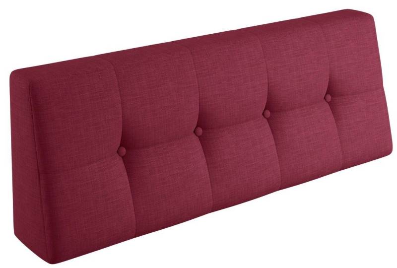 sunnypillow Rückenkissen Palettenkissen gesteppt Rückenkissen 120x40x20/10cm, Rot von sunnypillow