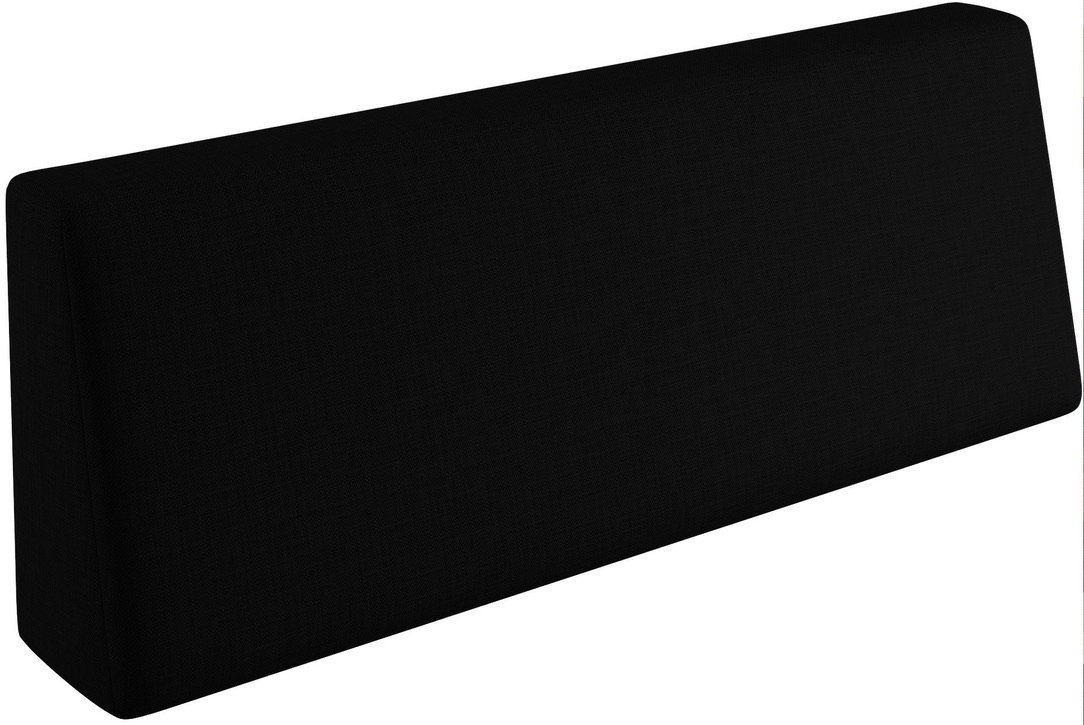 sunnypillow Rückenkissen Palettenkissen mit abnehmbarem Bezug Rückenkissen 120x40x20/10cm, Schwarz von sunnypillow