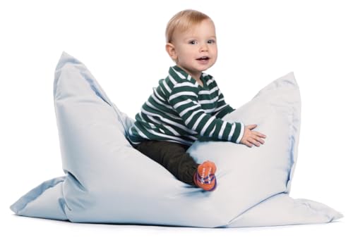 sunnypillow S Sitzsack, Outdoor & Indoor 100 x 70 cm mit 60L Styropor Füllung Sessel für Kinder & Erwachsene Sitzkissen Sofa Beanbag viele Farben und Größen zur Auswahl Weiß von sunnypillow