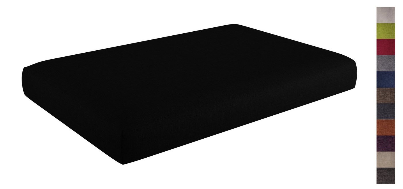 sunnypillow Sitzkissen Palettenkissen mit abnehmbarem Bezug Sitzkissen 120x60x15cm, Schwarz sunnypillow Sitzkissen Palettenkissen mit abnehmbarem Bezug Sitzkissen 120x60x15cm, Schwarz von sunnypillow