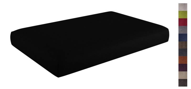 sunnypillow Sitzkissen Palettenkissen mit abnehmbarem Bezug Sitzkissen 120x60x15cm, Schwarz von sunnypillow