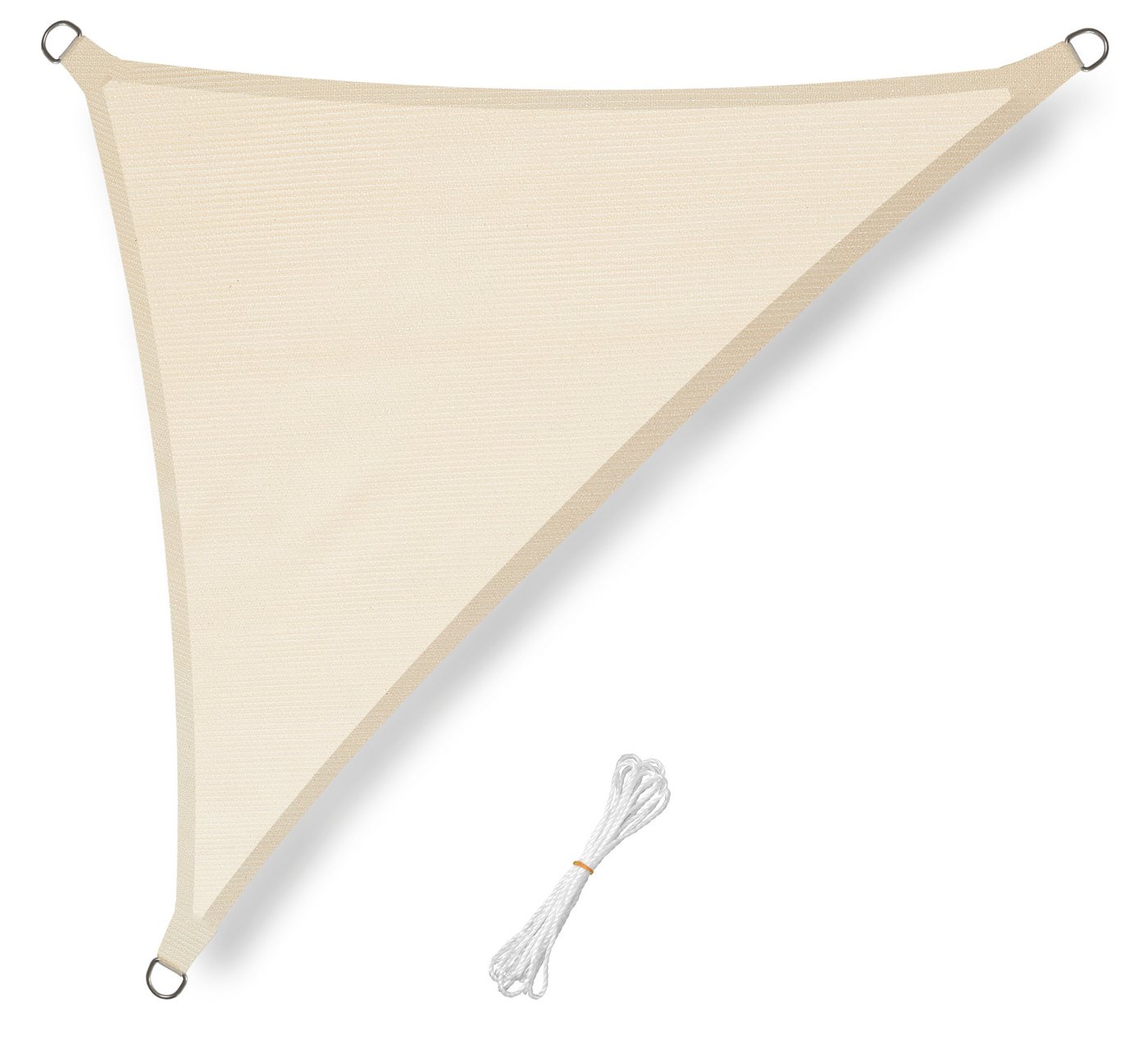 sunnypillow Sonnensegelmast Sonnensegel Sonnenschutz für Garten Terrasse und Balkon, Dreieckig 2,5 x 2,5 x 3,5 m Beige von sunnypillow